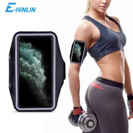 Sports Running Arm Band Cover Bag For iPhone 13 X XR XS 12 mini 11 Pro Max 8 7 6 6S Plus SE 5 5S 4 Workout Gym Case Holder Pouch H1120