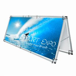 Outdoor Poster A Frame Banner Advertising Display (125*300cm) with Double Vinyl Printing Portable Carry Bag