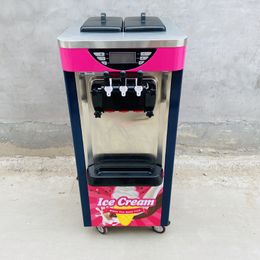 2021 máquina de sorvete macio comercial quente com tela de toque inglês 2 + 1 sabores mistos mais opções