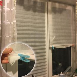 Curtain & Drapes Self-Adhesive Window Blinds Half Blackout Windows Curtains For Bathroom Kitchen Balcony Shades Living Room #M151