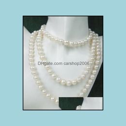 Beaded Necklaces & Pendants Jewellery 8-9Mm South Sea Round White Pearl Necklace 38 Inch 14K Gold Clasp Drop Delivery 2021 Njaav