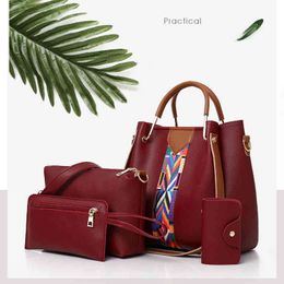 Cheap Price 4 Pcs in 1 Set Fashion Trends Ladi Bags Ladi Handbag Women Hand Bag Sets PU Handbags