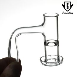 Smoking Accessories Fully weld 20mm Terp vacuum banger with Bevelled edge and through tube Dab Rig 820/819