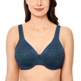 Women's Smooth Full Cup Underwire Seamless Minimizer Bra Plus Size 210623