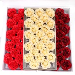 25Pcs Big Size Soap Roses Flowers Head Real Touch Artificial High Quality For Diy Wedding Home Decoration 211023