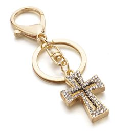 Chic Lucky Purse Bag Pendant Exquisite Individuality Crystal Cross Keyrings Keychains For Car Women Key Chains Holder Rings