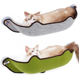 Pet Hanging Beds Cat Sunny Window Seat Mount Hammock Window Lounger with Suction Cups Shelf Seat Beds Warm Ferret Cage 210713