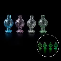 New Luminous Glass Bubble Carb Cap 25mm OD Heady Smoking Accessories for Bevelled Edge Quartz Banger Nails Water Bong Dab Rigs