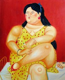 Fat woman Home Decor Huge Oil Painting On Canvas Handcrafts /HD Print Wall Art Pictures Customization is acceptable 21060844