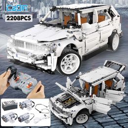 Cada 2208PCS City Remote Control SUV Off Road Vehicle Building Block Technical RC/non-RC Racing Car Bricks Toys for Boys Gifts Q0624