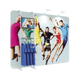 Retail Supplies 10ft Straight Fabric Wall Exhibition Display With Clothes Shelf Rack TV Holder Printed Graphic Portable Carry Bag