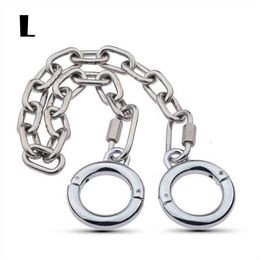 Sm bondage Handcuffs female toys stainless steel metal handcuffs bondage training chains Metal chain 1126