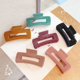 Matte Hair Claws For Women Elegant Geometric Square Clamps Girl Barrettes Hairgrip Hair Accessories Headwear Gift