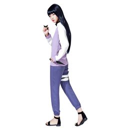 (In Stock) Hyuga Hinata Cosplay Costume Full Set Outfit Halloween Carnival For Women Girls Y0913