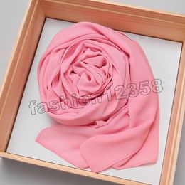 Ready to Wear good stitching stitch plain Scarves high quality premium heavy Chiffon instant hijab scarf hijabs long shawl