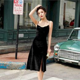 Summer Sexy Dress Women Clothing Party Gothic Plus Size Vintage Harajuku Korean Night Club Off The Shoulder Velvet Casual Dresses