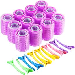 24 36 48 Pcs Jumbo Hair Rollers Set 3 Sizes Holding Rollers Hairdressing Curlers Self Grip Hair Rollers Velcro