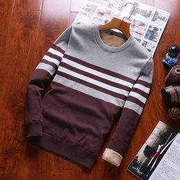 Pullovers Sweaters Men O-Neck Thick Men's Sweater 100% Cotton Warm Sweater For Masculino Winter est Casual Mens 210601