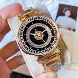 Brand Watches Women Ladies Girl Crystal Flower Style Metal Steel Band Quartz Luxury Wrist Watch L72