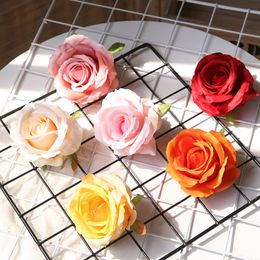 10cm High-end Artificial Velvet Rose Flower Head for Flower Wall Wedding Decoration Home Display Fake Flowers Roses