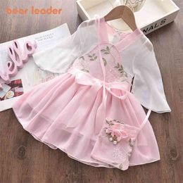 Girls Casual Princess Dress Summer Kids Party Voile Costumes Children Chinese Style Embriodery Vestidos 210429