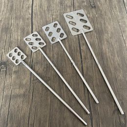 Lab Supplies 1pcs Stainless Steel Square Type Blade Paddle Leaf-width 40mm 50mm 60mm 80mm Impeller Stirring With Rod For Sitrrer