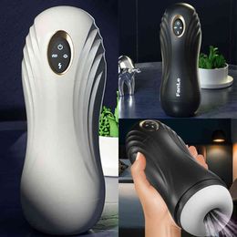 Nxy Automatic Aircraft Cup Male Masturbation Toy Deep Throat Mouth Vagina Suction Sexual Vibration Motivation 0114