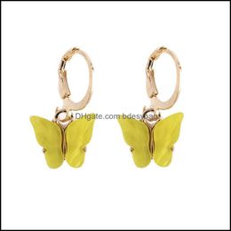 Stud Jewelrystud Fashion Gold Colour Butterfly Earrings For Women Metal Geometric Alloy Earings Jewellery Bijoux Femme Drop Delivery 2021 Iybze