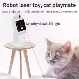 Small Animal Supplies Cat Toy For Pet Family Outdoor Automatic Laser Electric 3-Speed Silent Smart Trailer Rotating Interactive