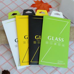 500Pcs/lot 6 Styles Kraft Paper Glass Retail Packaging Box/Paper Box For 12 11 XR 7 6 6 plus Samsung Screen Protector Film