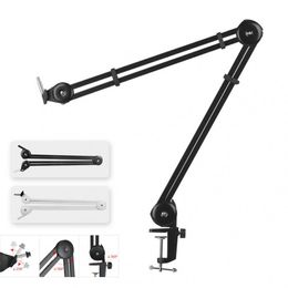 Microphone Boom Arm Stand Heavy Duty Cantilever Bracket Tripod Adjustable Suspension Scissor Spring Built-in Mic Stand