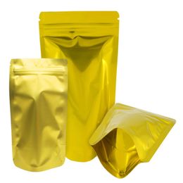 8.5x13cm 11x16cm 20x30cm Empty Gold Snack food Plastic Packaging bag tea powder sealed bags Self-standing Pouch A216233