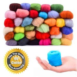 1PC 50g Merino Wool Roving for Needle Felting Kit, 100% Pure Felting Wool, Merino Wool Tops, Wool for Felting Y211129