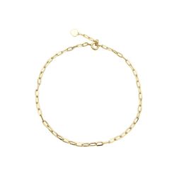 Popular Fine Jewellery 14K Real Solid Gold Paper Clip Link Chain Bracelet Wholale