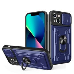 New Design Phone Cases Portable Hidden Card Slot Hybrid Shockproof TPU+PC For Samsung A33 A53 2022 A13 5G A22 A32 A42 A52 A72 Bracket Stand Cover