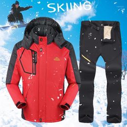 Skiing Suits Ski Equipment Suit Men Winter Outdoor Windproof Waterproof Warm Snow Jacket Pants And Snowboarding