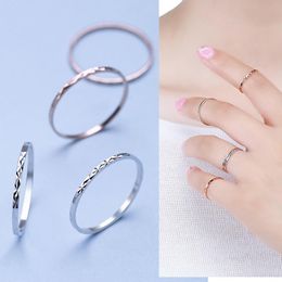 Cluster Rings BALMORA 1 Piece Midi Finger Knuckle Ring 100% Real 925 Sterling Silver Jewellery For Women Lady Girls Party Gifts JR130390