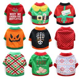 Halloween Christmas pet Dog Apparel cat autumn and winter small puppies blue cats 30 styles