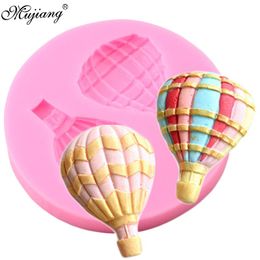 chocolate decorations UK - Cake Tools Air Balloon Fondant Silicone Mold Christmas Candy Chocolate Gumpaste Mould Decoration DIY Cookie Baking