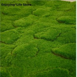 moss landscaping NZ - Decorative Flowers & Wreaths Artificial Green Lawn Wall Moss Indoor Landscape Turf Scene Landscaping Micro Fake