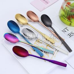 Creative Tennis Racket Spoon Stainless Steel Ice Cream Spoons Teaspoons Household Kitchen Tools For Business Gift
