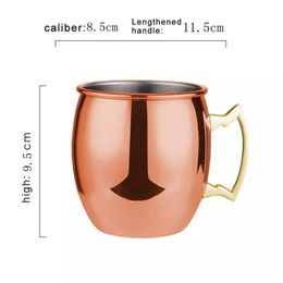 Moscow Mule Mugs Stainless Steel Great Beer Coffee Cup Bar Drinkware for Cocktail Chilled Drink sea shipping ZZE5416