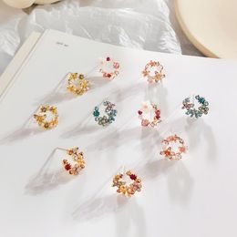 Stud Luxury Temperament Simple Flowers Earrings For Women Fresh And Versatile Petals Custom Drops Elegant Banquet Jewellery