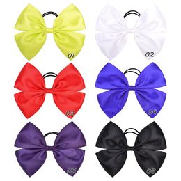 7.3inches Cute Bowknots Elastic Hair Bands For Baby Girls Ponytail Holder Ropes Ties Headwear Kids Hair Accessories