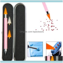 Salon Health BeautydualEnded Nail Art Wax Studs Beads Rhinestone Gems Crystal Jewel Diamond Stones Picker Dotting Pen Applicator Tooladd2 E