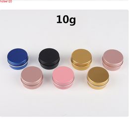 10G DIY Refillable Metal Aluminum Can Blue Green Empty Make Up Eye Shadow Powder Moisturizer Cream Sample Packaging Containersgoods