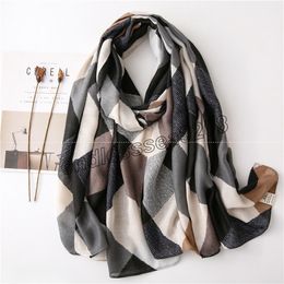 Plaid Printed Scarf Women Spring Summer Long Shawl and Wrap Beach Echarpe Foulard Women's Bandana Headband 180*90cm