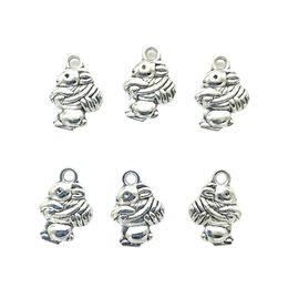 200pcs / lot rabbit antique silver charms pendants for Jewelry Making DIY Necklace Bracelet Earrings Retro Style 15*10mm DH0792