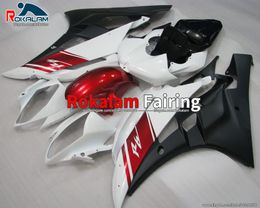 For Yamaha YZF R6 YZF-R6 2006 2007 Red White Black Hull YZF 600 YZF600 06 07 Motorcycle Fairings Set (Injection Molding)