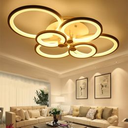 Round Living Room Bedroom Dining Ceiling Lamp Dimming Acrylic Modern Minimalist Personality Modelling Qianxia8807 Lights